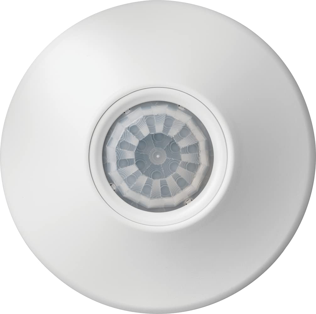 SensorSwitch CM Series ceiling-mount PIR detector for automated lighting in commercial settings.