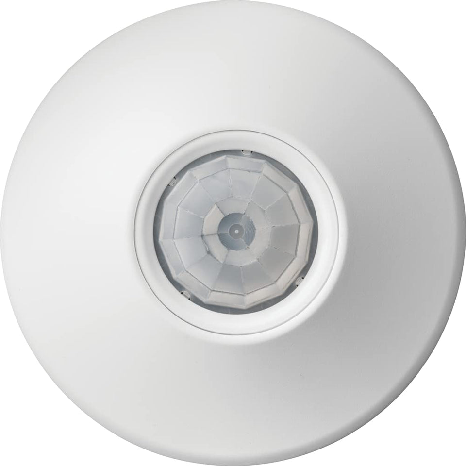 Sensor Switch CMR 10 front view showing low-profile white housing and clean ceiling integration