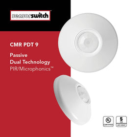 SensorSwitch CMR installed in ceiling tile demonstrating quick retrofit mounting benefit