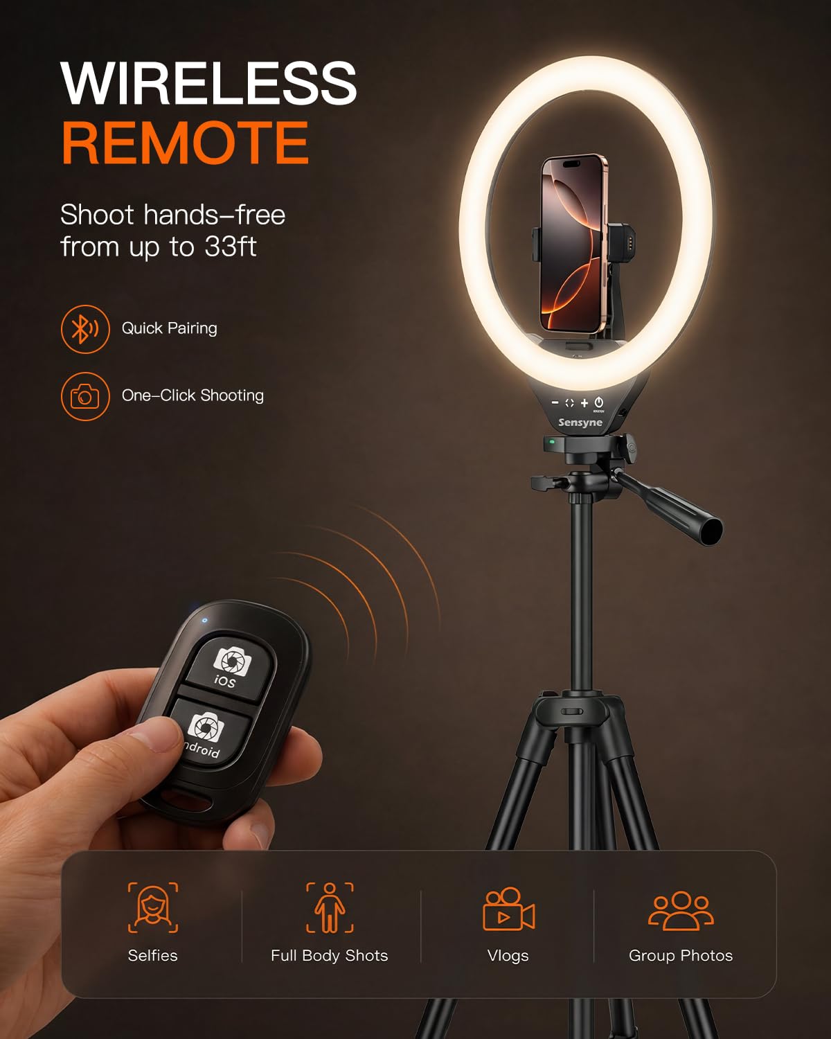 SENSYNE setup in use recording a TikTok, enabling polished creator content