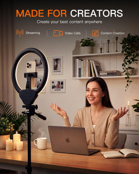 SENSYNE close-up of LED ring diffuser, showcasing even soft lighting benefit