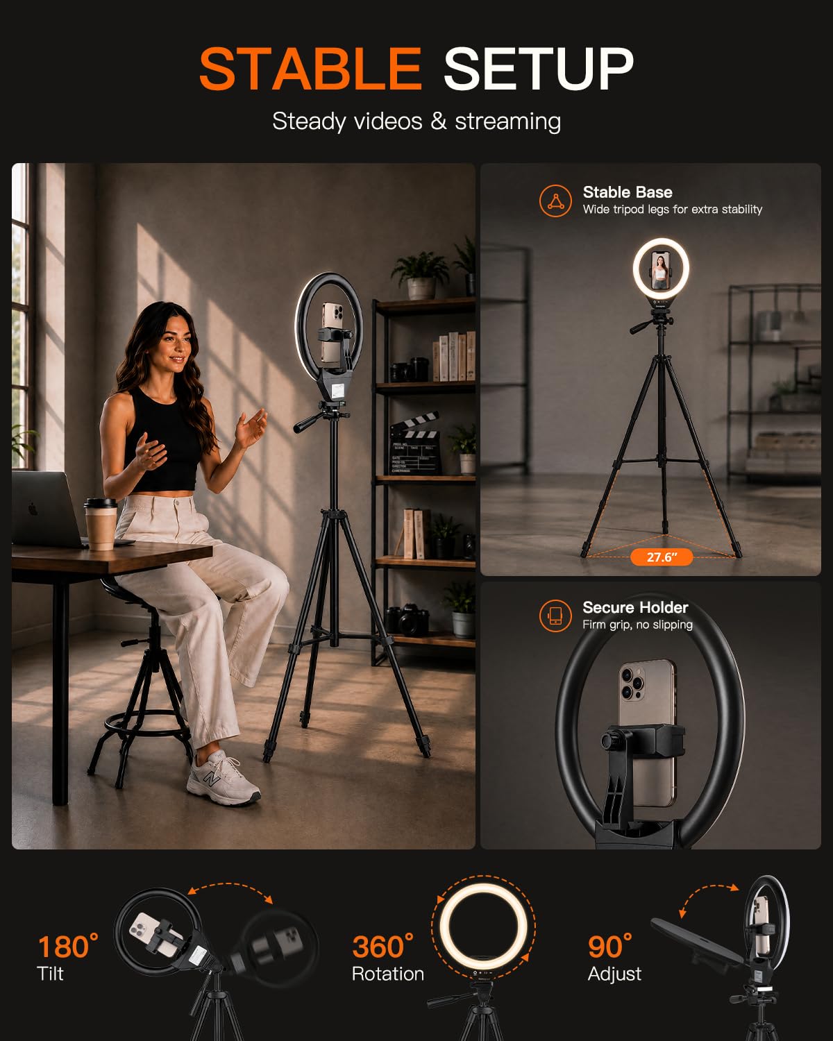 SENSYNE next to a smartphone for scale, illustrating compact travel convenience
