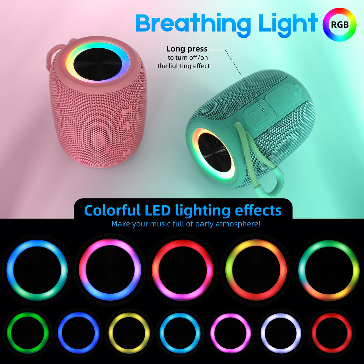 SENXINGYAN Bluetooth speaker IPX6 waterproof for beach and rain