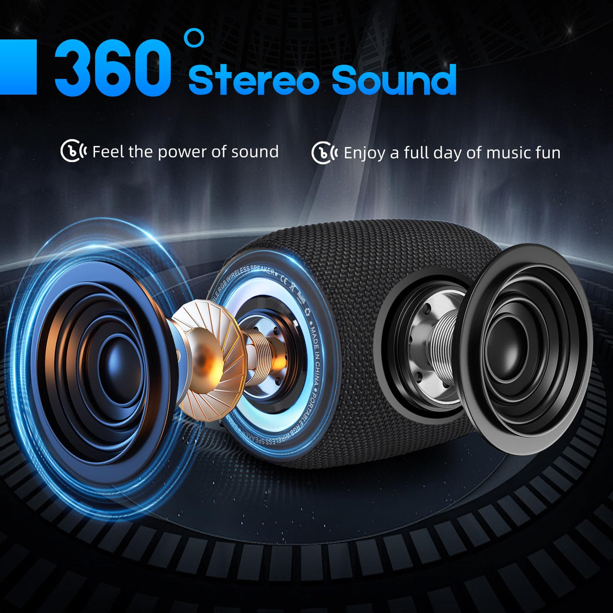 SENXINGYAN BT53 LED modes decorate your music with dynamic light effects