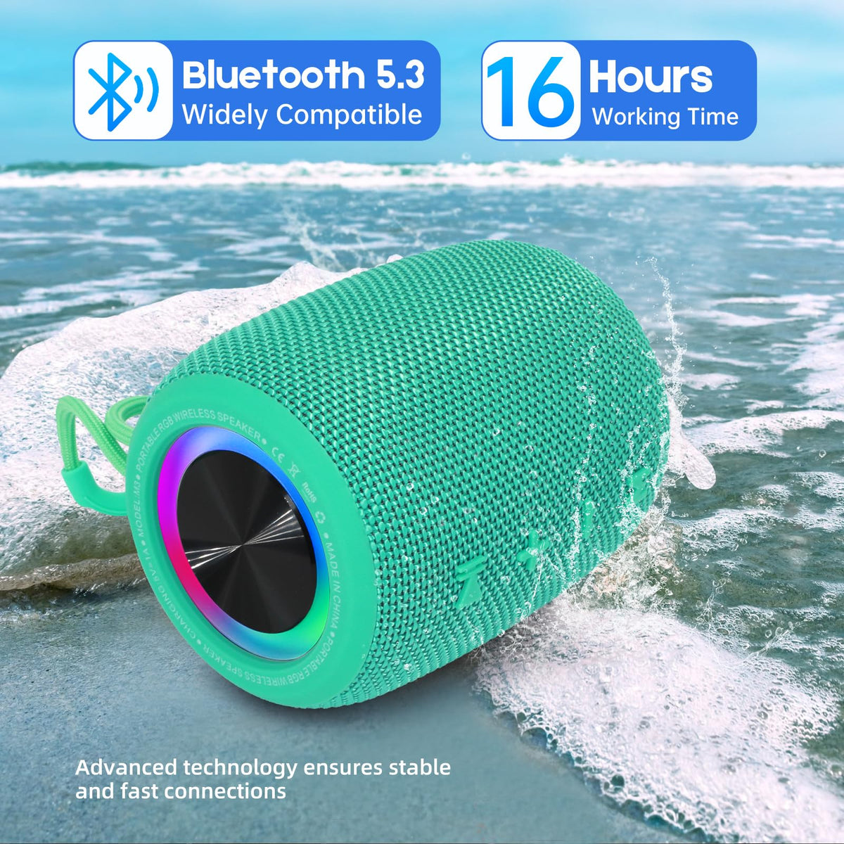 SENXINGYAN compact cylindrical speaker for easy carry on adventures.