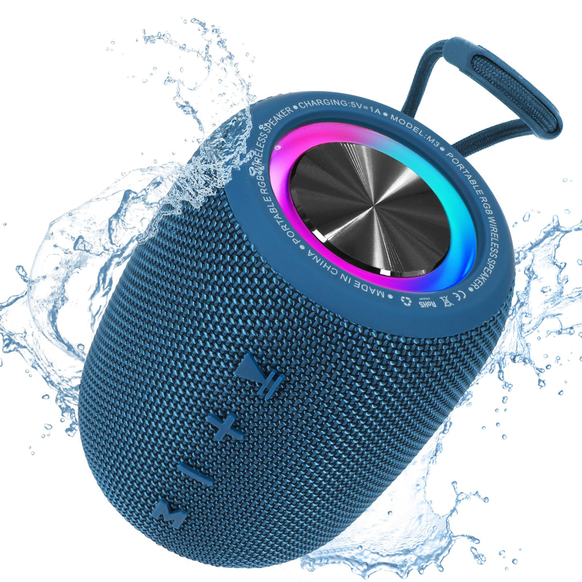 SENXINGYAN portable Bluetooth speaker front view with 20W bass for outdoor listening
