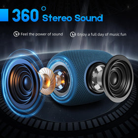 SENXINGYAN speaker with RGB lighting showing 10 color themes for mood matching