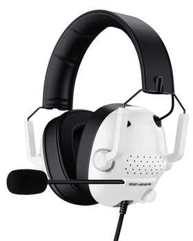 SENZER SG500 front view showing clean white design and comfortable fit