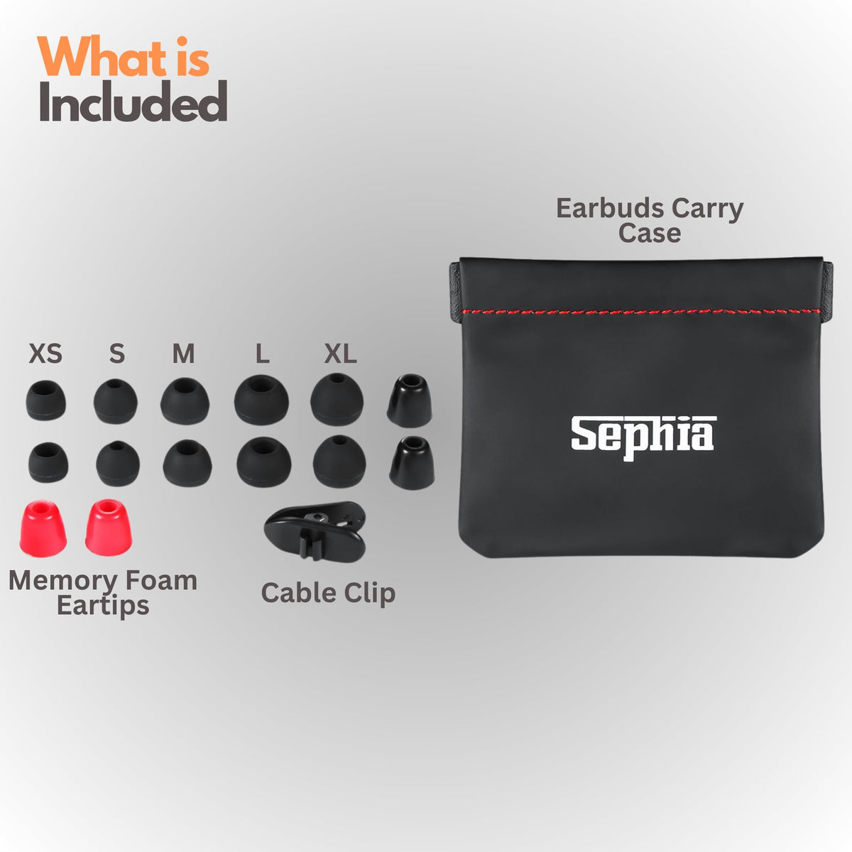 Sephia SP3060 included case protects headphones on the go.