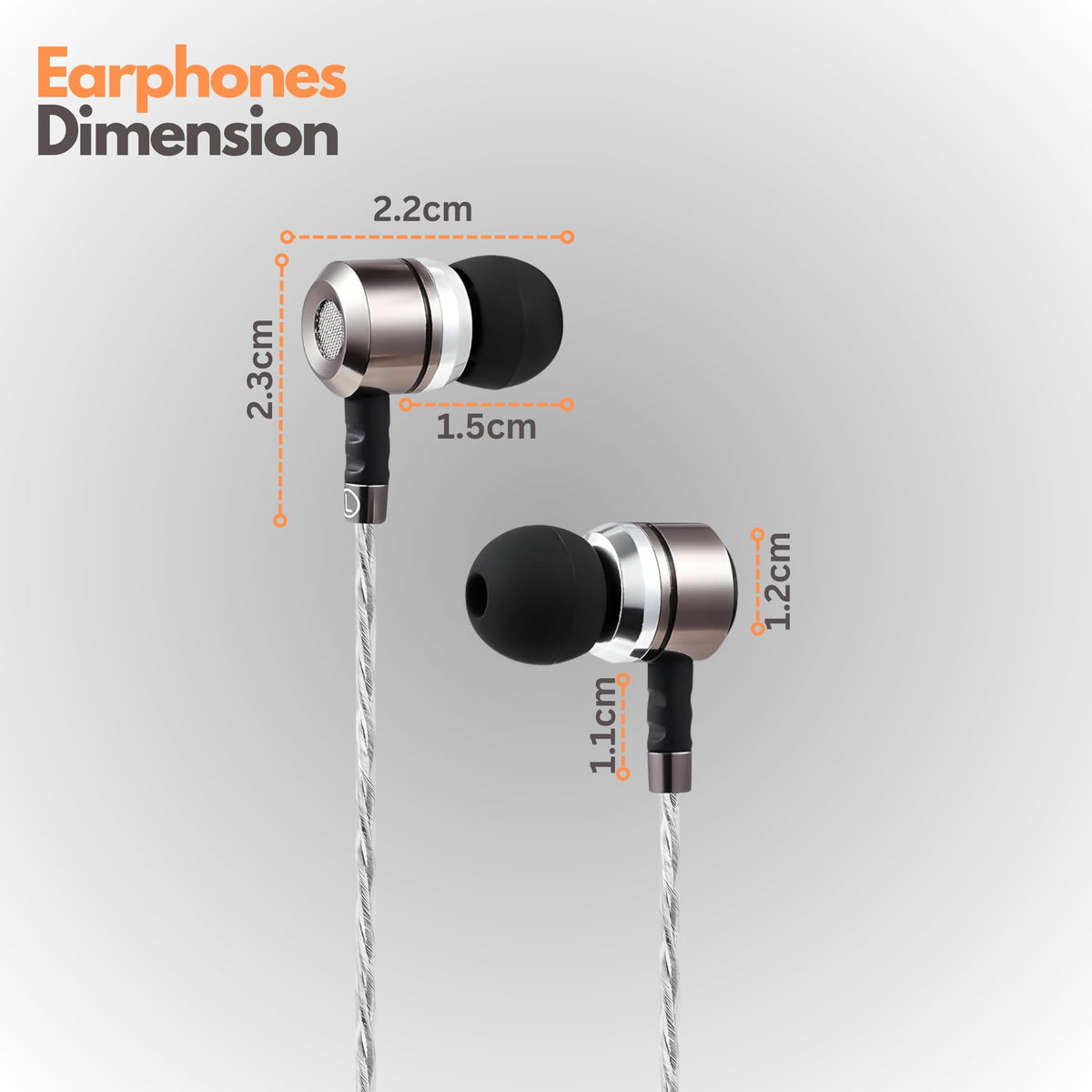 Sephia SP3060 ear tips sizes S/M/L for secure, comfortable fit.