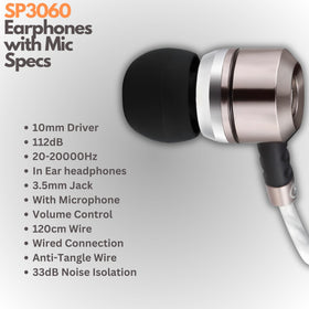 Sephia SP3060VC comes with carry case and extra ear tips.