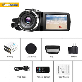 SEREE camcorder mounted in a vlogging setup illustrating portable shooting