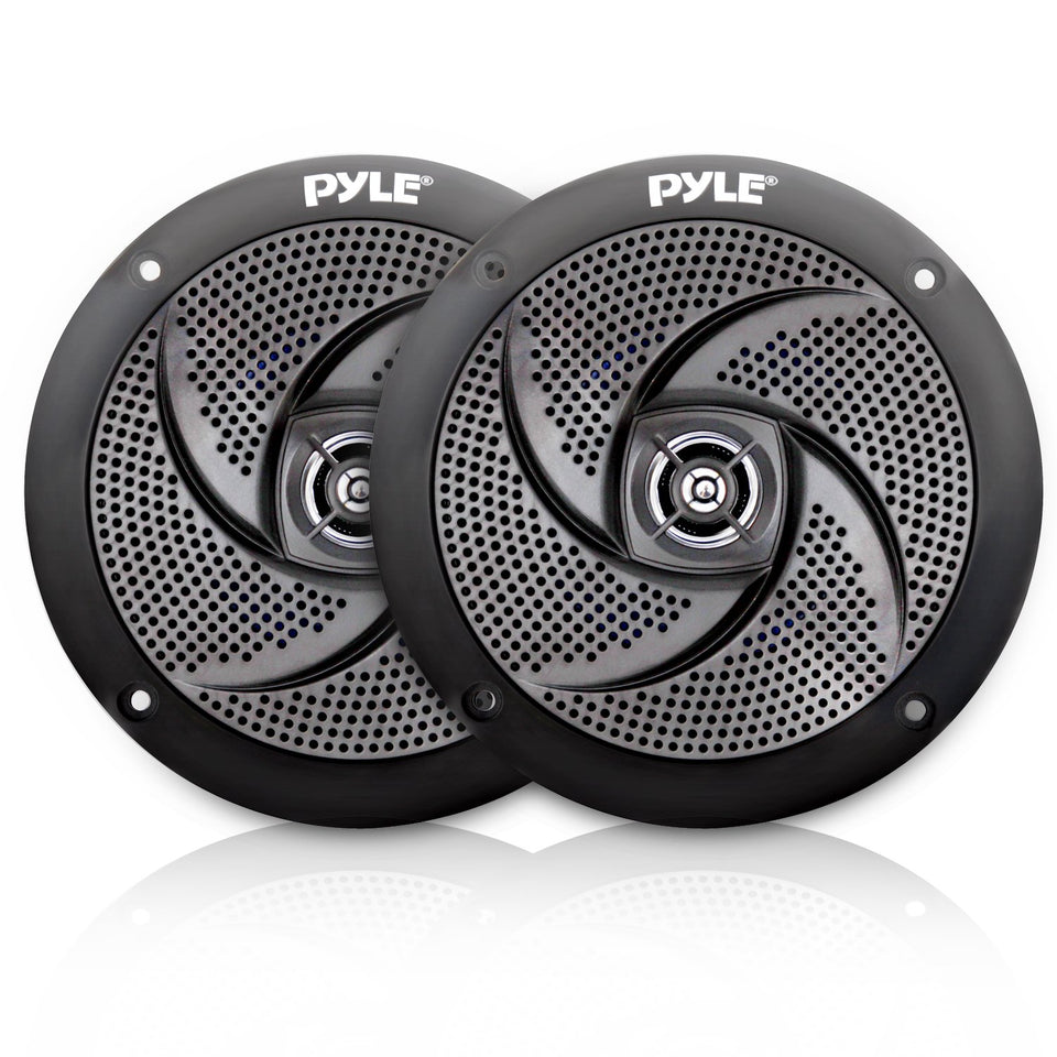 SereneLife low-profile marine speakers deliver clear outdoor sound for boats.