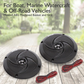 SereneLife waterproof 4-inch marine speakers withstand splashes while maintaining crisp soundtrack.