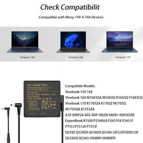 Serenoxa 90W charger connector types with dual tip options