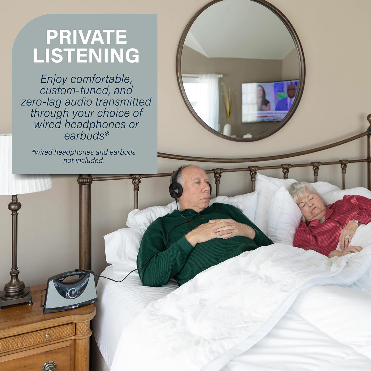 SEREONIC multi-room setup guide showing speaker placement across home.