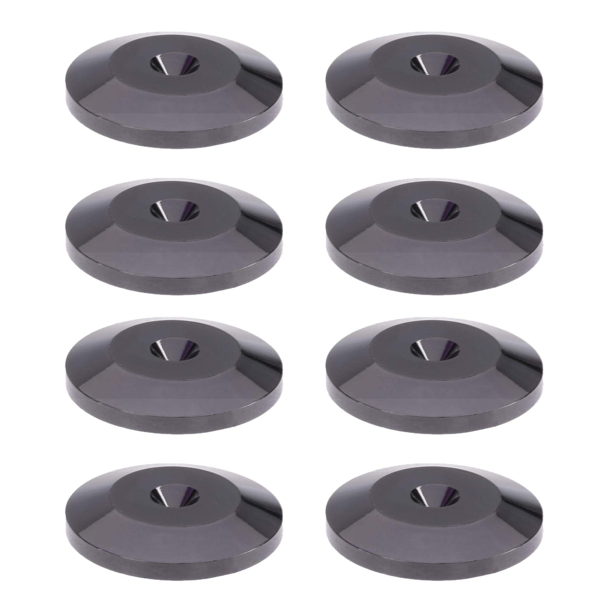 Sesyomr front view of eight black spike pads protecting surfaces