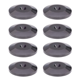 Sesyomr front view of eight black spike pads protecting surfaces