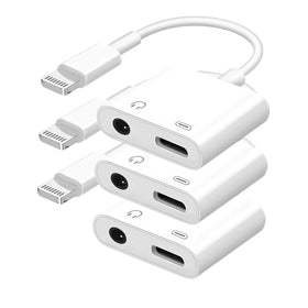 Seulliya Apple MFi 2-in-1 adapter with Lightning and 3.5mm jack for seamless listening.