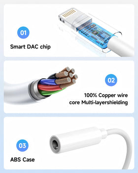 Seulliya iPhone-compatible 3.5mm adapter fits most headphones.