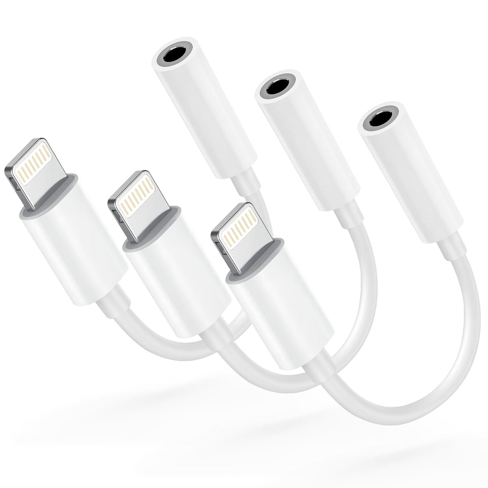 Seulliya Lightning to 3.5mm adapter in white box for reliable iPhone listening