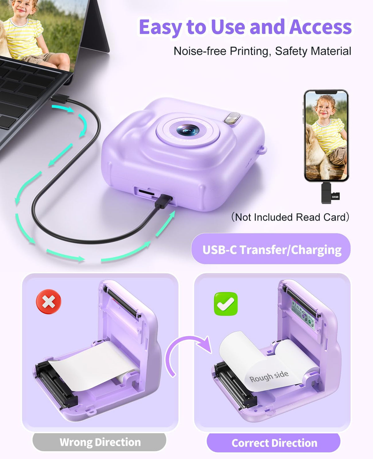 Sevenat USB-C transfer enables quick saving to computer after events.