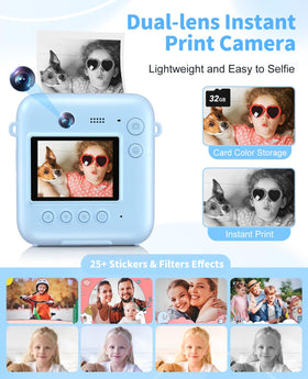Sevenat instant print function prints black-and-white photos in seconds for tangible memories