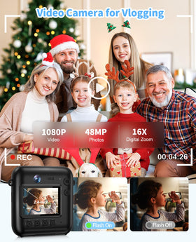 Sevenat Kids Camera records 1080p video for clear, playful clips.