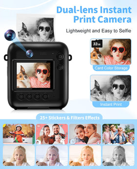 Sevenat Kids Camera 2.4-inch screen helps kids frame shots easily.