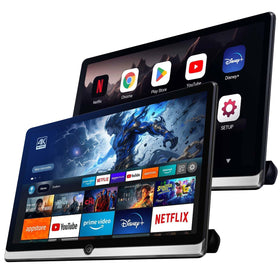 Seventour 14-inch Android headrest monitor with crisp 4K IPS display for backseat entertainment.
