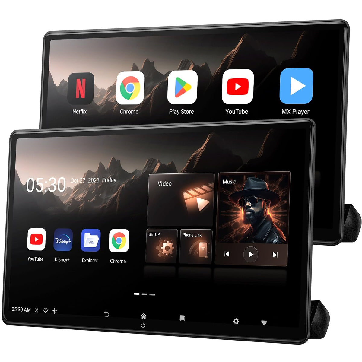 Seventour 15.6-inch 4K headrest monitor with crisp rear-seat viewing