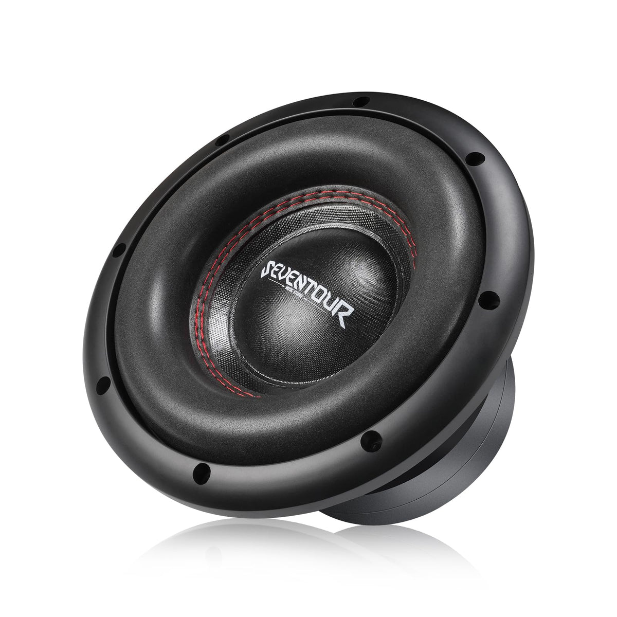 Seventour 8-inch subwoofer front view delivers compact bass for car upgrades