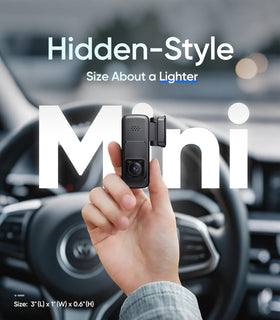 Seventour dash cam hidden design behind the rearview mirror for discreet recording.