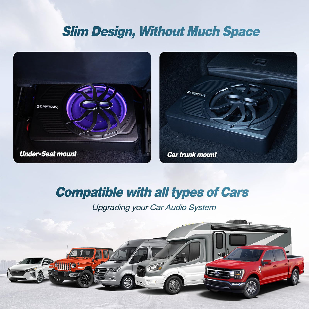 Seventour supports low and high level inputs for versatile vehicle compatibility.
