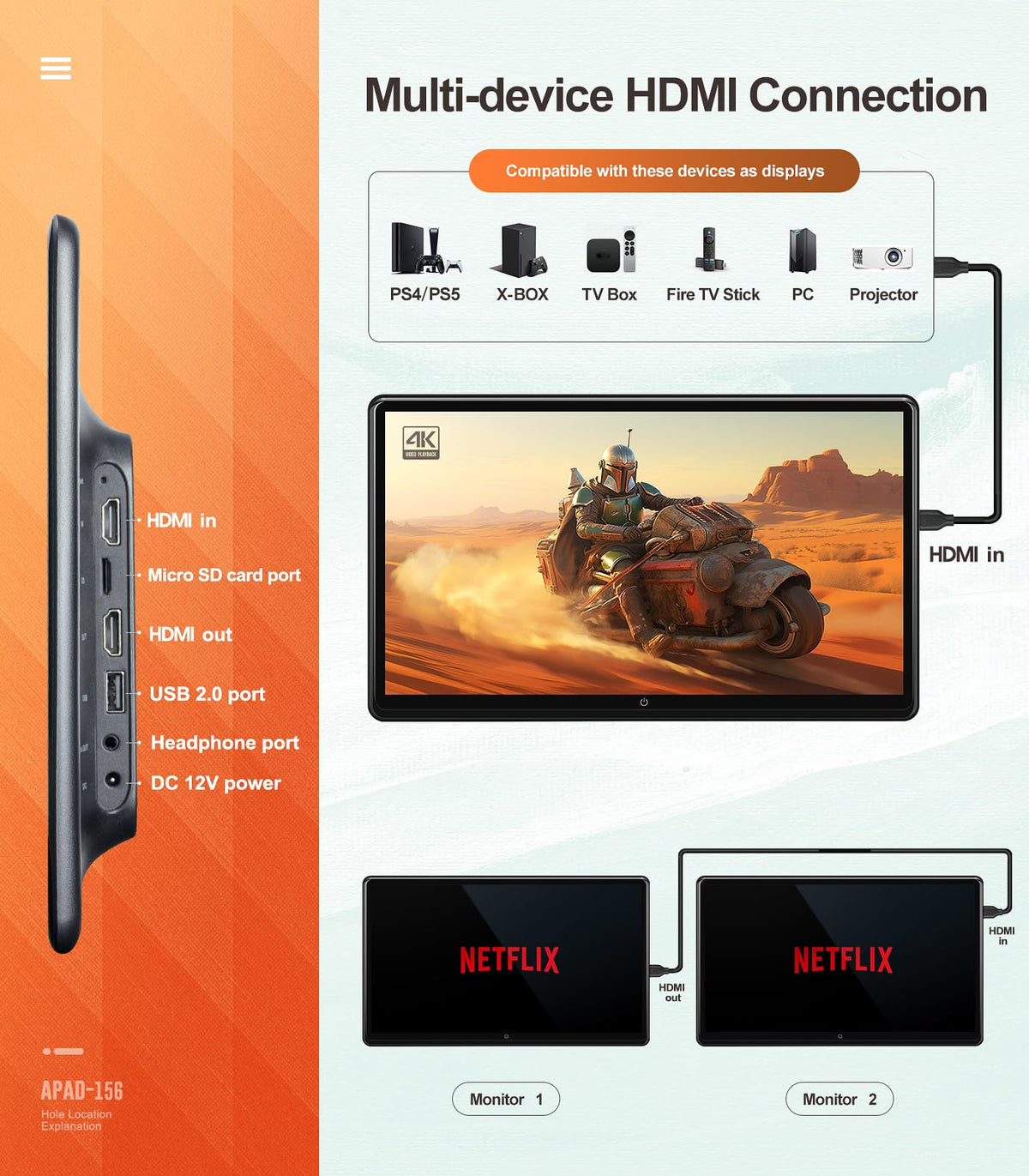 Seventour dual audio options and FM link for tailored sound.