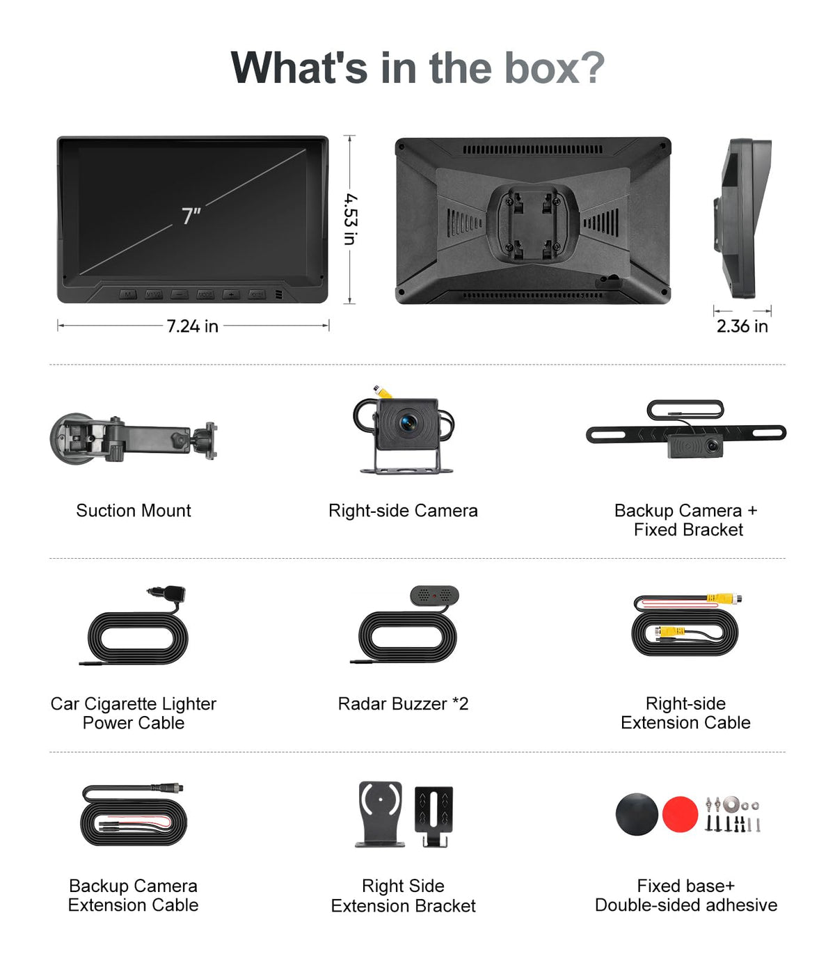 Seventour plug-and-play setup simplifies installation with quick screen switching.