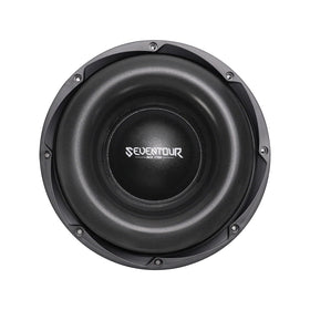 Seventour 10-inch dual 4-ohm driver basket close-up for efficient sound output.