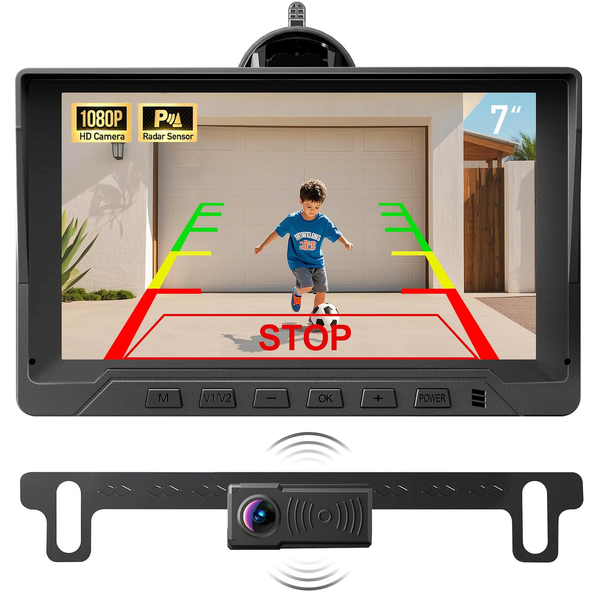 Seventour TC-1 1080p backup camera with wide view for easier reversing