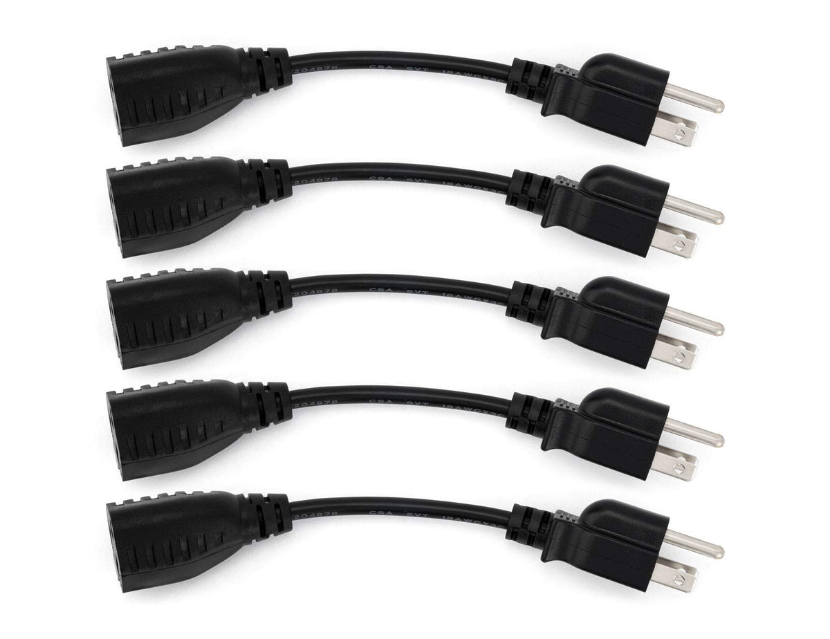 Sewell 6-inch power extension cable pack arranged for tidy desk setups.