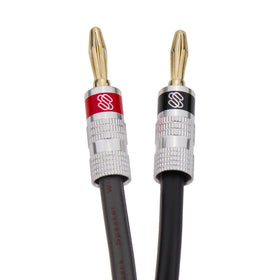 Sewell Silverback banana plugs close-up with non-conductive coating to prevent shorts