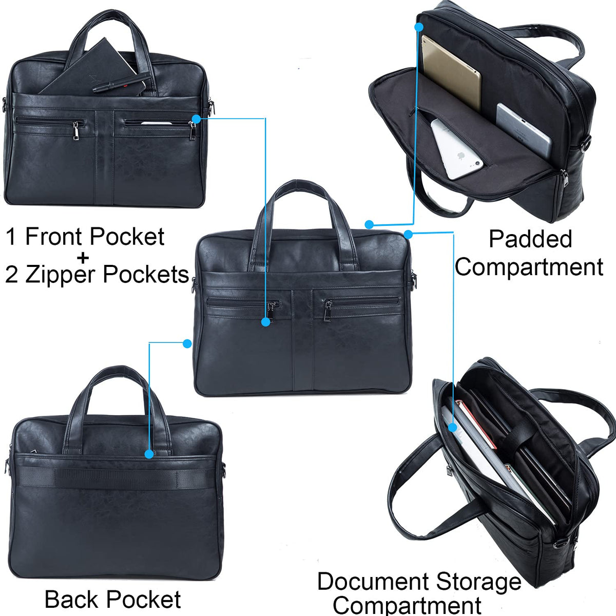 seyfocnia interior compartments layout with nine pockets for tidy device and accessory storage