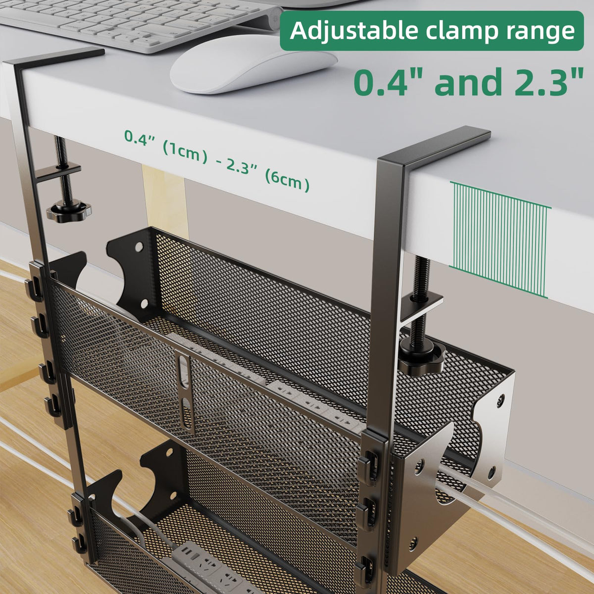 SEYHAKI space-saving cable management locks clutter away from the floor