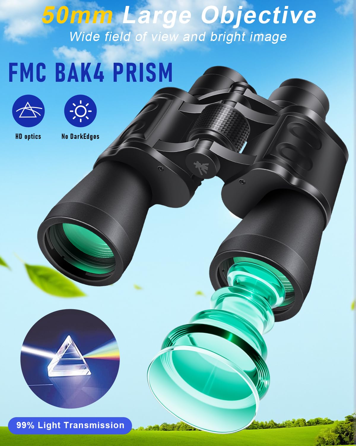 Sfeoot binoculars with rubber coating provide grip and durability in wet environments