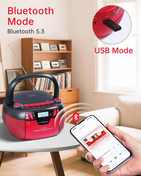 SFOOEOJ rear panel ports showing USB, AUX, AC input for flexible connectivity
