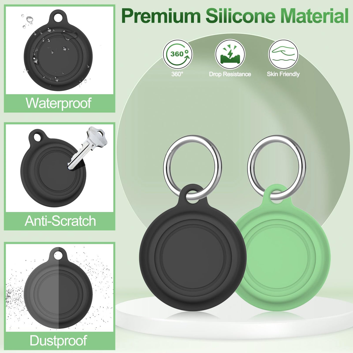 SGHLDE Moto Tag full-wrap protection silicone case cushions against drops and bumps.