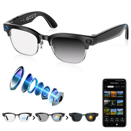 SGUKZF AI Smart Glasses 4K Camera for hands-free recording during sports and travel.