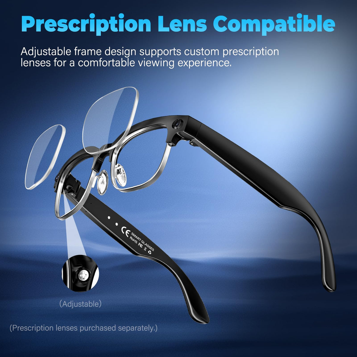 SGUKZF AI Smart Glasses ChatGPT Assistant supports quick info while on the go.