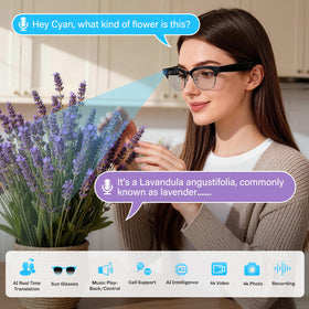 SGUKZF AI Smart Glasses Lightweight 35g frame wears comfortably all day.