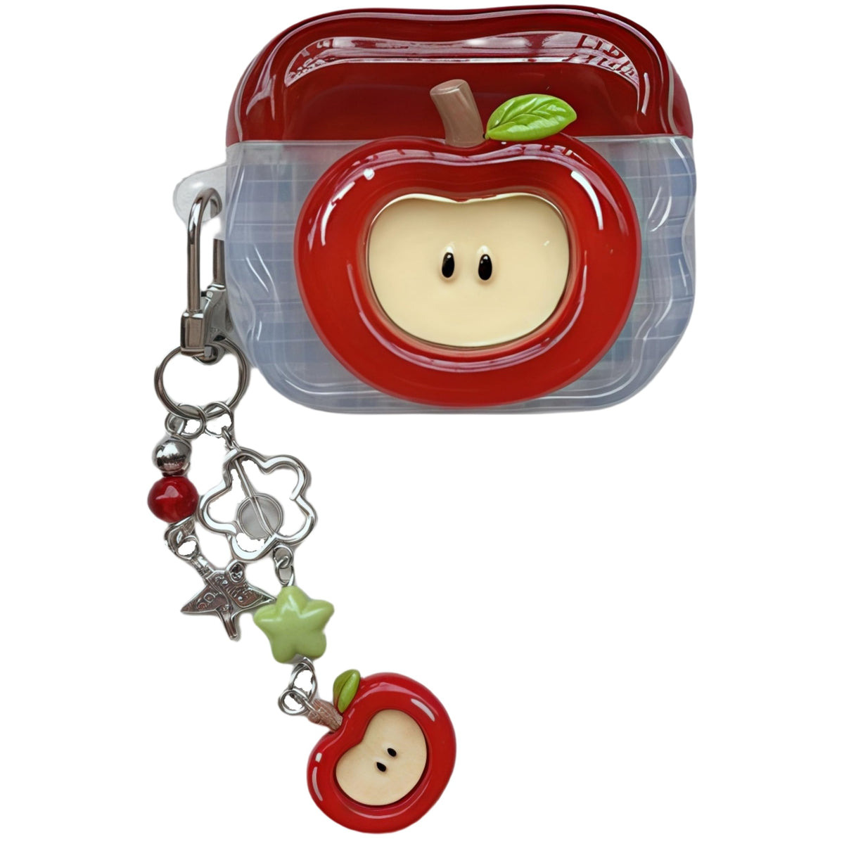 SGVAHY AirPods Pro case with cute 3D red apple for stylish protection