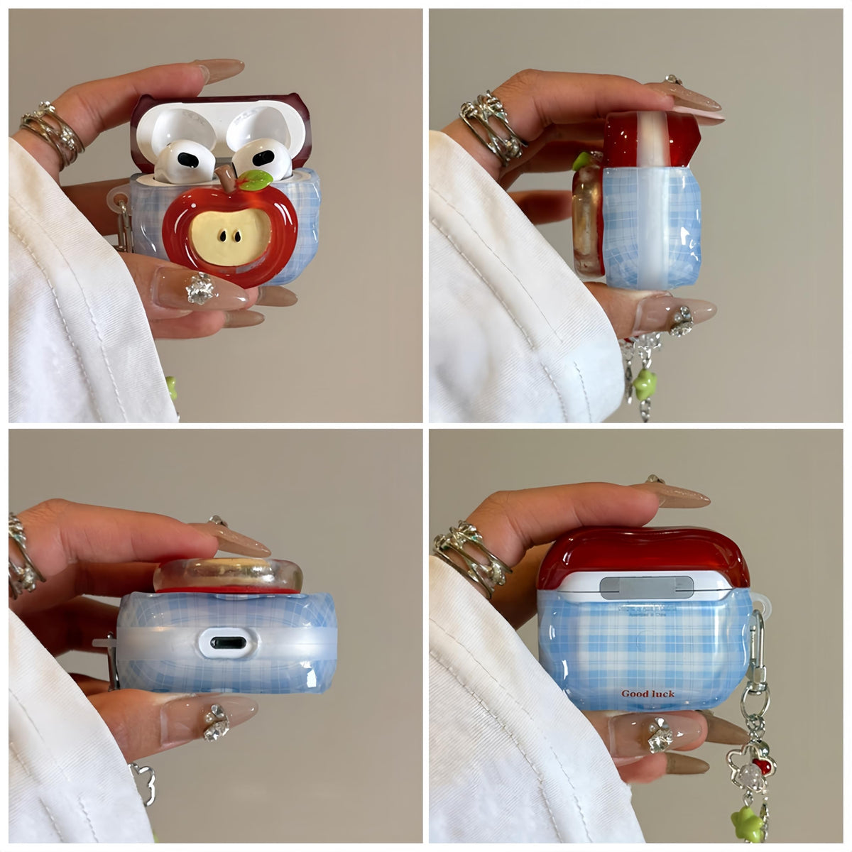 SGVAHY silicone case protects AirPods 4 from scratches and everyday bumps.